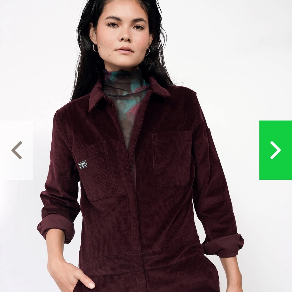 Wildfang Burgundy Jumpsuit